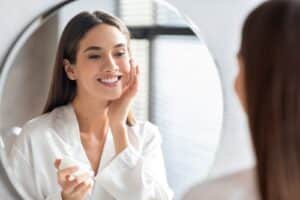 Woman appearing refreshed after cosmetic injectables in Evergreen, CO